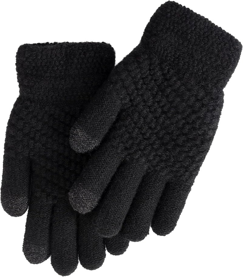 Clothclose Kids Winter Gloves for Boys Girls, Warm Winter Gloves for Kid, Knit Cable Fleece Lined Toddler Kids Glove Mitten - Image 1